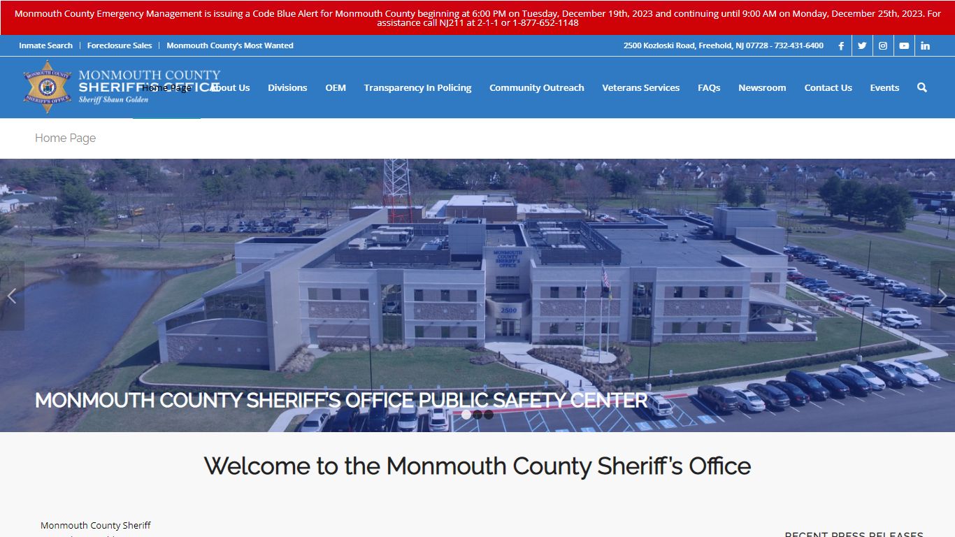 Monmouth County Sheriff's Office » Content